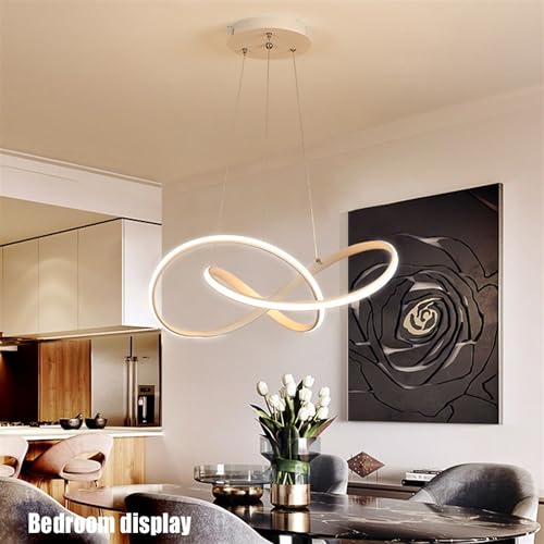 Lustre chambre avec télécommande dimmable et suspension salon - 4
