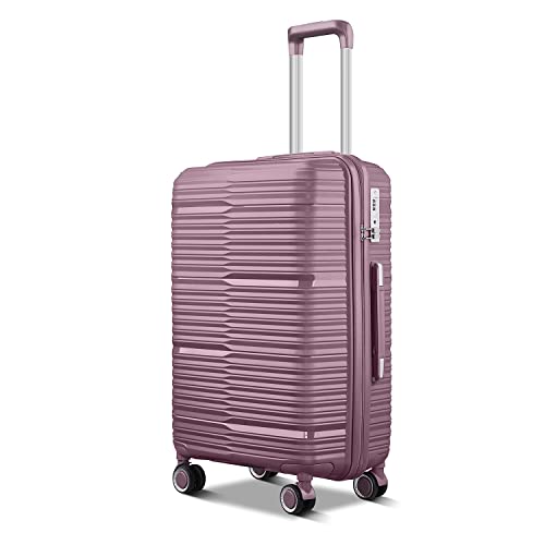 Lightweight Hardshell Suitcase - TSA-Accepted Lock, 100% Polypropylene, 360° Silent Spinner Wheels (20/24/28 Inch) Air Travel Luggage2 (Rose Gold, 20-inch)