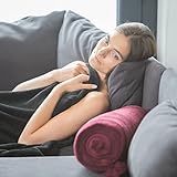 Relaxdays Kuscheldecke extragroß aus Polyester, Fleece, bei 30°C waschbar, HBT: 1 x 200 x 220 cm, schwarz