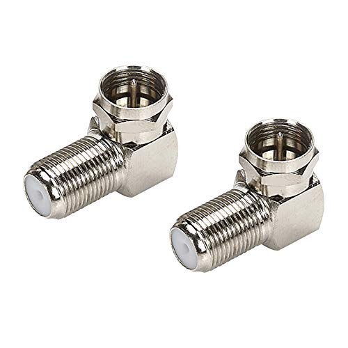 Conector coaxial F ángulo recto macho a hembra x2 miniatura 3