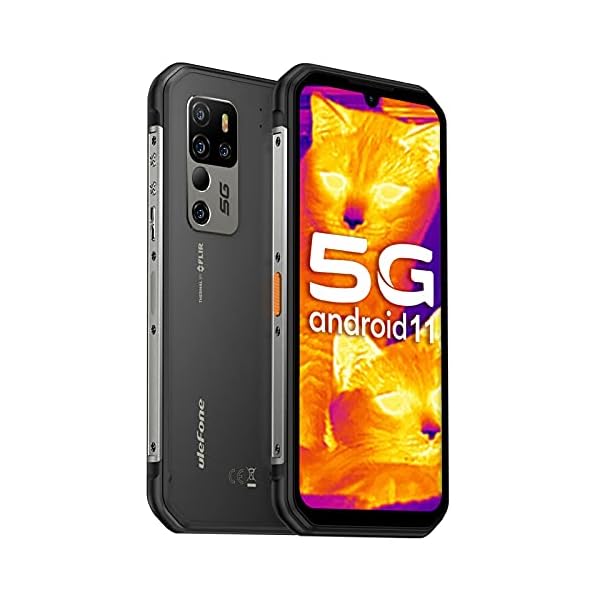 Ulefone Armor 11T 5G Rugged Smartphones Unlocked, Thermal Imaging Camera, Android 11, 8GB + 256GB Waterproof Phone, 48MP Triple Camera, 6.1 inch FHD, NFC, 5200mAh QI 10W Wireless Charging, T-Mobile