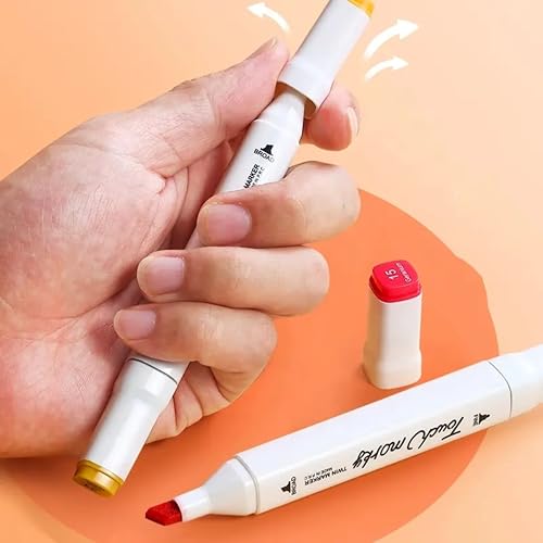 Kit de Canetas Marcadoras Ponta Dupla, 24 Cores Vibrantes, Ideal para Desenho, Aquarela, Lettering,