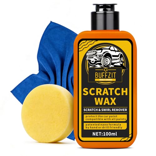 BUFFZIT Car Scratch Remover for Vehicles – Scratch Repair Wax & Polishing Compound, Removes Light Scratches, Swirls & Scuffs, Car Paint Restorer, Safe for Cars, SUVs, Trucks & Motorcycles 100ML