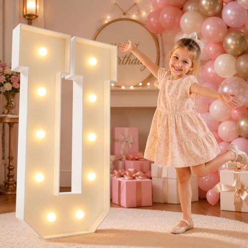Imprsv 4ft Marquee Letter U for party decor