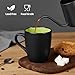 Qipecedm 6 Pack Porcelain Coffee Mugs Set, 12 Ounces Ceramic Coffee Mugs, Matte Black Coffee Mug, Restaurant Cups for Coffee, Tea, Cappuccino, Cocoa, Cereal, Black outside and Colorful inside