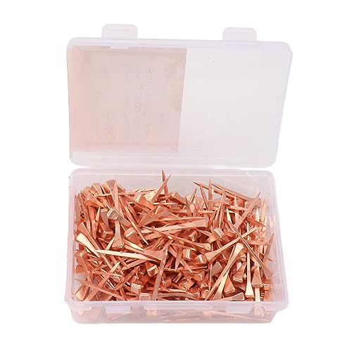 Beufee Horseshoe Nails, 250PCS Horse Hoof Nail Copper Plated Horseshoe Nails Equestrian Riding Equipment Accessory for Horse Training (45mm E3)
