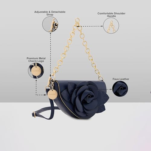 Image of Caprese Bloom Sling Small Bag for Women|Adjustable and Detachable Strap for Comfortable Wear|Versatile Handbag for Everyday Use, Travel, and Special Occasions