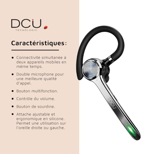 Casque Mono Bluetooth 5.0 avec connectivité à double point - 4