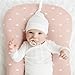 Konssy Muslin Baby Lounger Cover 2 Pack, 100% Cotton Newborn Lounger Cover, Soft and Breathable Baby Nest Slipcover for Boys Girls (Pink Sun,Khaki Leaf)