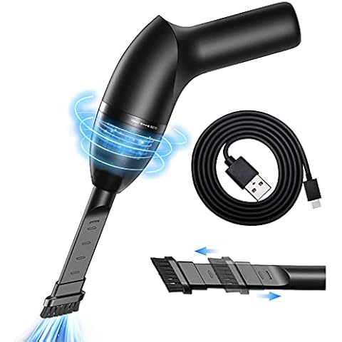 Dealswin Mini staubsauger 4300Pa Super Absaugung - akku handstaubsauger Auto Computer-staubsauger Tastatur Reinigung mit vakuumdüsen waschbarer Filter - handsauger für Teppich Sofa Haustier Laptop Cover