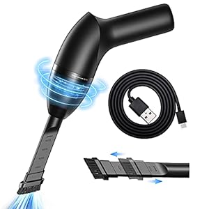 Dealswin Mini-stofzuiger 4300Pa Super Suction – Handstofzuiger op batterijen Autostofzuiger Toetsenbordreiniging met zuigmonden Wasbaar filter