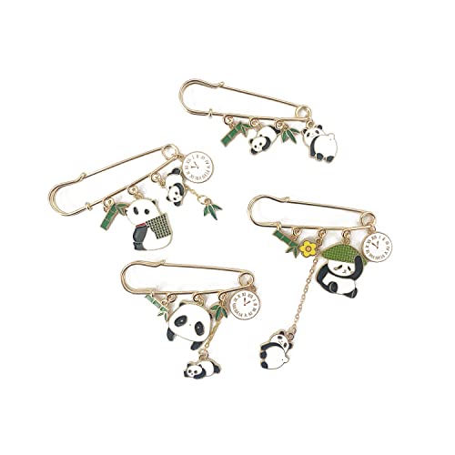 Image of Panda Cute Oil Dripping Panda Brooch Outdoors Lapel Pins Badge Brooch Pins (Bro000001)