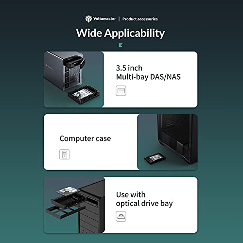 Yottamaster Interner Festplattenadapter Konverter für 2,5" SATA HDD 7/9,5/12,5mm, Plastik Einbaurahmen für Festplatte – Bild 6