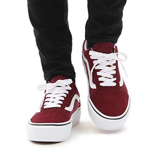 Vans Vans Women's Old Skool Platform Trainers, Red((Port Royale/True White), 6 UK 39 EU