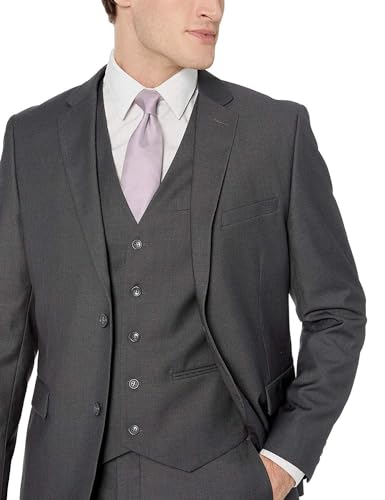 Adam Baker Men's Slim Fit 3-Piece (Jacket, Vets, Trousers) Vested Suit Set - Many Sizes & Colors Available2