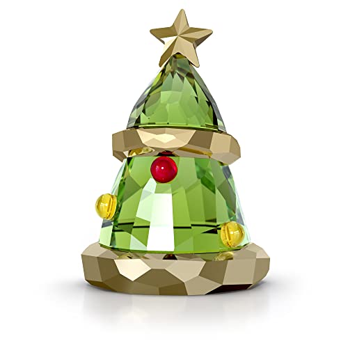Swarovski's Holiday Cheers Christmas Tree Ornament, Green and Red Crystals, Part of the Holiday Cheers Collection