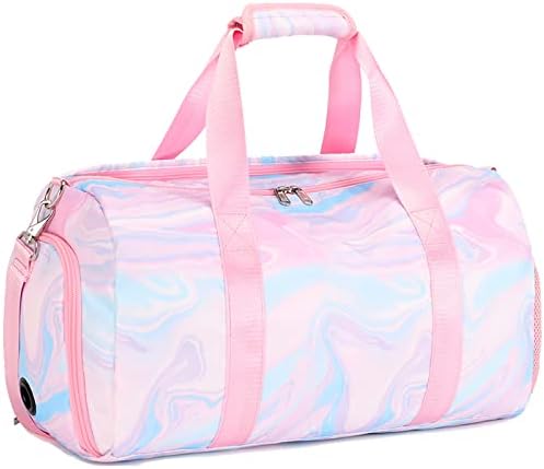 Dance Bag Girls Duffle Bag Teen Sports Gym Bag Travel Bag for Weekender Sleepover Overnight Bag with Shoe Compartment and Wet Pocket