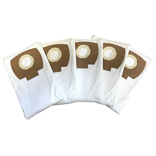 5 Vliesfilterbeutel für Kärcher Serie WD4 - WD 4 Premium/Car Kit, alternativ zu 2.863-006.0 Staubsaugerbeutel/Flies-Filtertueten Set von Microsafe®