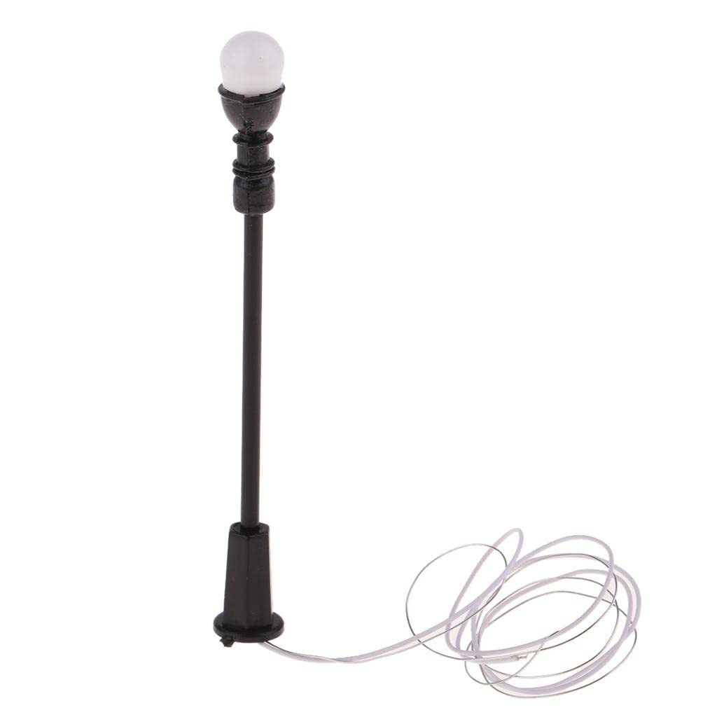 20pcss 7cm Miniature Street Lights HO OO Scale LEDs Garden Single Headlight