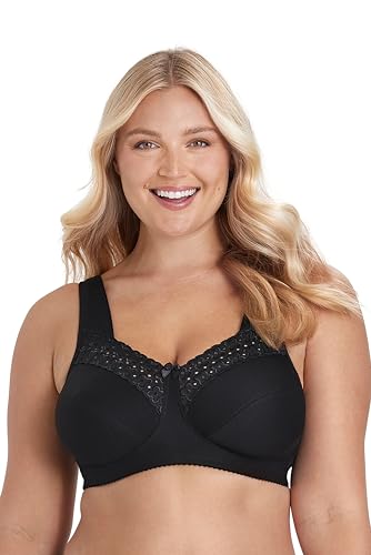 Miss Mary - Broderie Anglaise, Non Wired Bras for Women, Everyday Bras, Comfortable Cotton, Supportive with Full Coverage