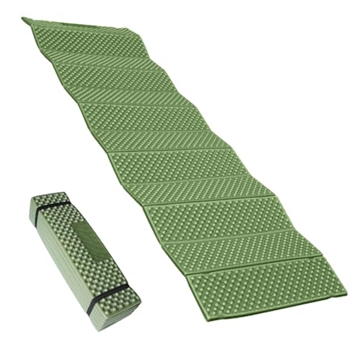 Foldable Sleeping Pad Comfortable, Proof XPE Foam for Camping Hiking Picnic (Army green)
