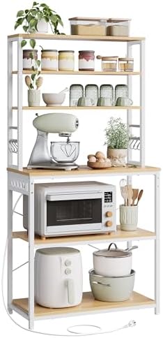 VASAGLE Étagère de Cuisine avec Multiprise, Étagère pour Machine ...