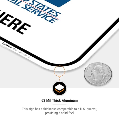 Image of Custom Package Delivery Sign, Delivery Instructions, 12x18 Inches, Rust Free .063 Aluminum, Fade Resistant, Made in USA by Sigo Signs