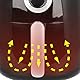 Emerio AF-125770 SmartFryer AirFryer Heißluftfritteuse Frittieren mit heißer Luft ohne zusätzliches Öl gesünderes Frittieren 3.0 Liter Volumen Cool Touch BPA frei schnelle Aufheizung 1450 Watt