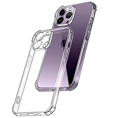 Funda Transparente iPhone 14 Pro MAX 6.7 Pulgadas - Carcasa Protectora Antigolpes y Antiarañazos [Reduce Amarillo, Protección de Cámara] - Funda Delgada y Ligera para iPhone 14 Pro MAX (Transparente) Cover