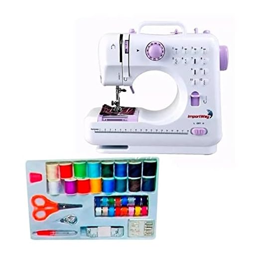 Máquina de Costura Multifuncional Portátil Branca Kit de Costura e Agulha