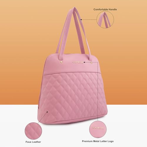 Image of Caprese Syra Satchel Bag, Medium | Stylish Shoulder Bag for Women with Multiple Compartments & Shoulder Strap | Secure Zip Closure | Ideal for Office & Daily Use