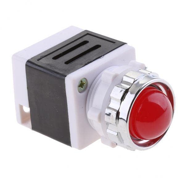 UJEAVETTE 5x220V LED Metal Dash Panel Indicator Light Lamp Signal Light Red-picture-12