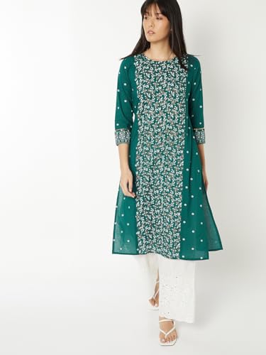 Image of Max Women's Cotton Regular Fit Casual Kurta