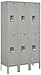 Salsbury Industries 62352GY-U Unassembled Standard Metal Locker with Double Tier, Gray
