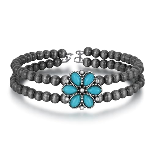 Navajo Pearl Bracelet for Women Turquoise Cuff Bracelet Boho Beaded Western Bracelets Navajo Pearl Jewelry GIft