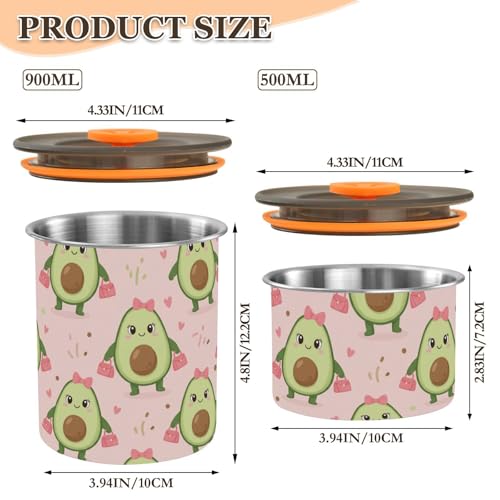 Contenedor hermético de acero para café 900 ml miniatura 2