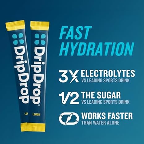 DripDrop Hydration Zero Sugar Plus & Bold Electrolyte Packets Bundle, 32 Ct