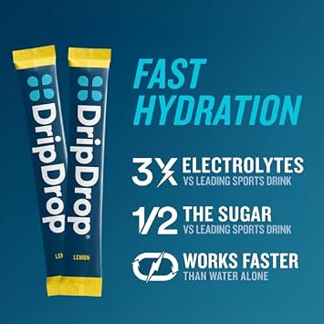 DripDrop Hydration Zero Sugar Plus & Bold Electrolyte Packets Bundle, 32 Ct