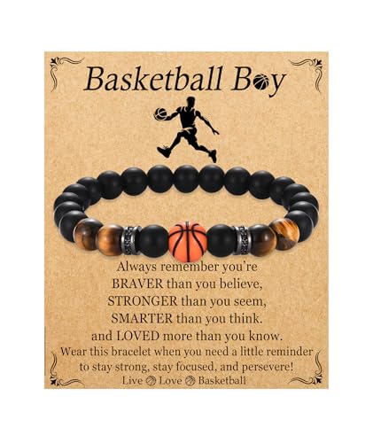 EPIRORA Basketball Gifts for Boys Basketball for Teen Boys Birthday Gift Boy Bracelet Christmas Graduation Valentines Presents for Teenage Boy