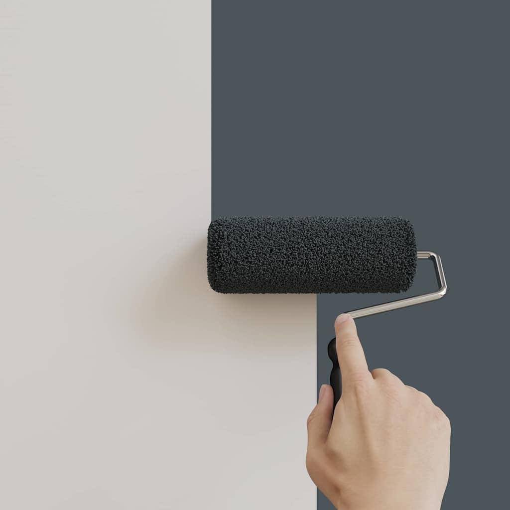 Wandfarbe Anthrazit 2,5 L Innenfarbe für Wohnzimmer Küche Schlafzimmer, hochdeckende Dispersionsfarbe, geruchsneutral, abwischbar, 20 m² Reichweite