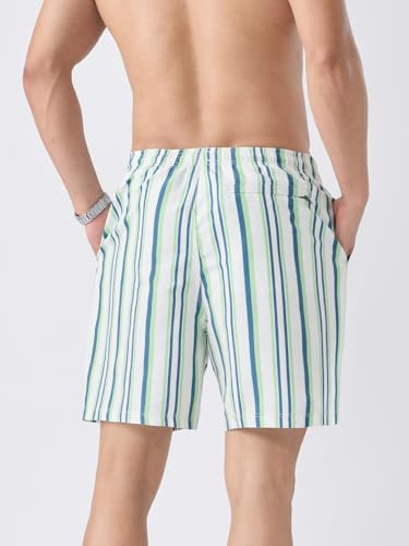 Image of The Souled Store Swin Shorts: Men and Boys Drawstring Waist Polyester Regular Fit Quick-Dry Lightweight Swim Shorts