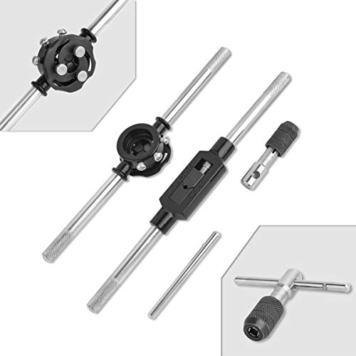 Gunpla 60 Pcs Tap and Dies Set SAE Metric Sizes Tungsten Heavy Duty Alloy Steel Screw Threads Cutting Tools Taper Drill Tapping Threading Kit with Metal Storage Case - Thumbnail 2