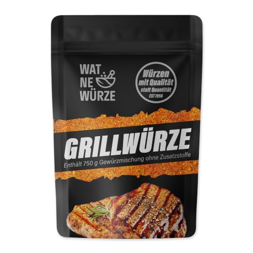 WAT NE WÜRZE Grillgewürze Allround BBQ Rub 750 g | Steak Spießbraten und Grill Gewürz für alle Sorten von Grillfleisch & Fisch | Grillwürze Marinade für Fleisch zum Grillen Barbecue oder Braten