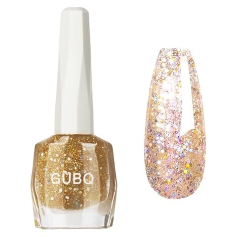 Glitter Gold Nail Polish - Flash Gold Nail Varnish Cover