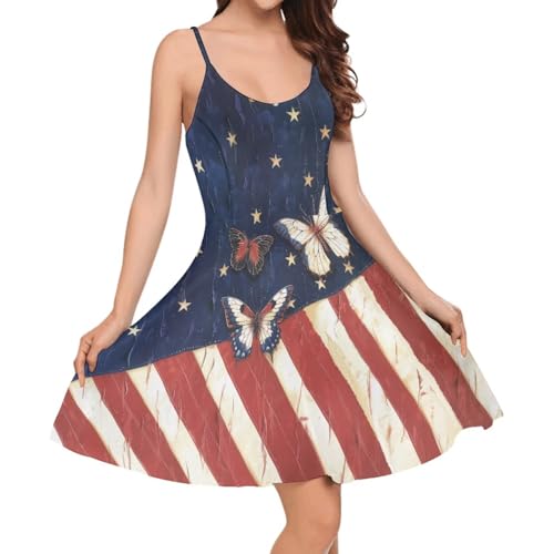 Image of Coloranimal Women's Summer Sleeveless Casual Swing Dresses with Loose Fit Beach Sundress