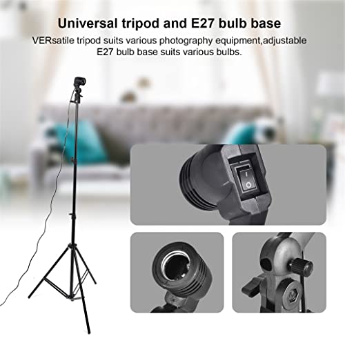 Image of Studio Umbrella Photo Lighting Backdrop Kit + 4 Backdrops + 2 Umbrellas + 2 * 135w Light Bulbs + Reflecor+ Backdrop Stand (Color : A Size : Kit)