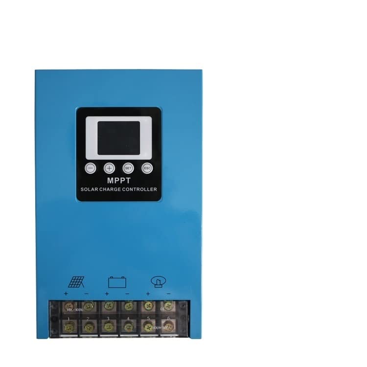 Controlador de Carga Solar, Paisaje Fuera de la Red Solar 12V24V48V Controlador complementario MPPT batería Litio Plomo-ácido Recargable Universal(80A)