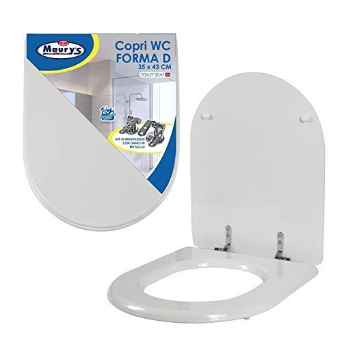 Maury's Copri Wc Forma D Bianco Kit Incluso 35x43