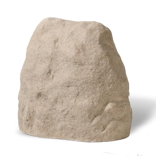 Naturalings Landscape Rock – Fake Rocks for Outdoor Landscaping – Decorative Faux Stone Cover - All Season Weather & Fade Resistant, Covers Up Landscape Utilities - Natural Sandstone, 11’’ Tall