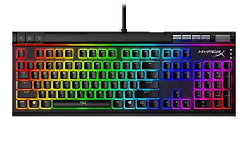 HyperX Alloy Elite 2 â€“ Mechanical Gaming Keyboard, Software-Controlled Light & Macro Customization, ABS Pudding Keycaps, Media Controls, RGB LED Backlit. Linear Switch, HyperX Red (Renewed)
